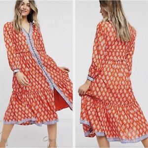 J Crew Tiered Button Up Block Dress- size 2